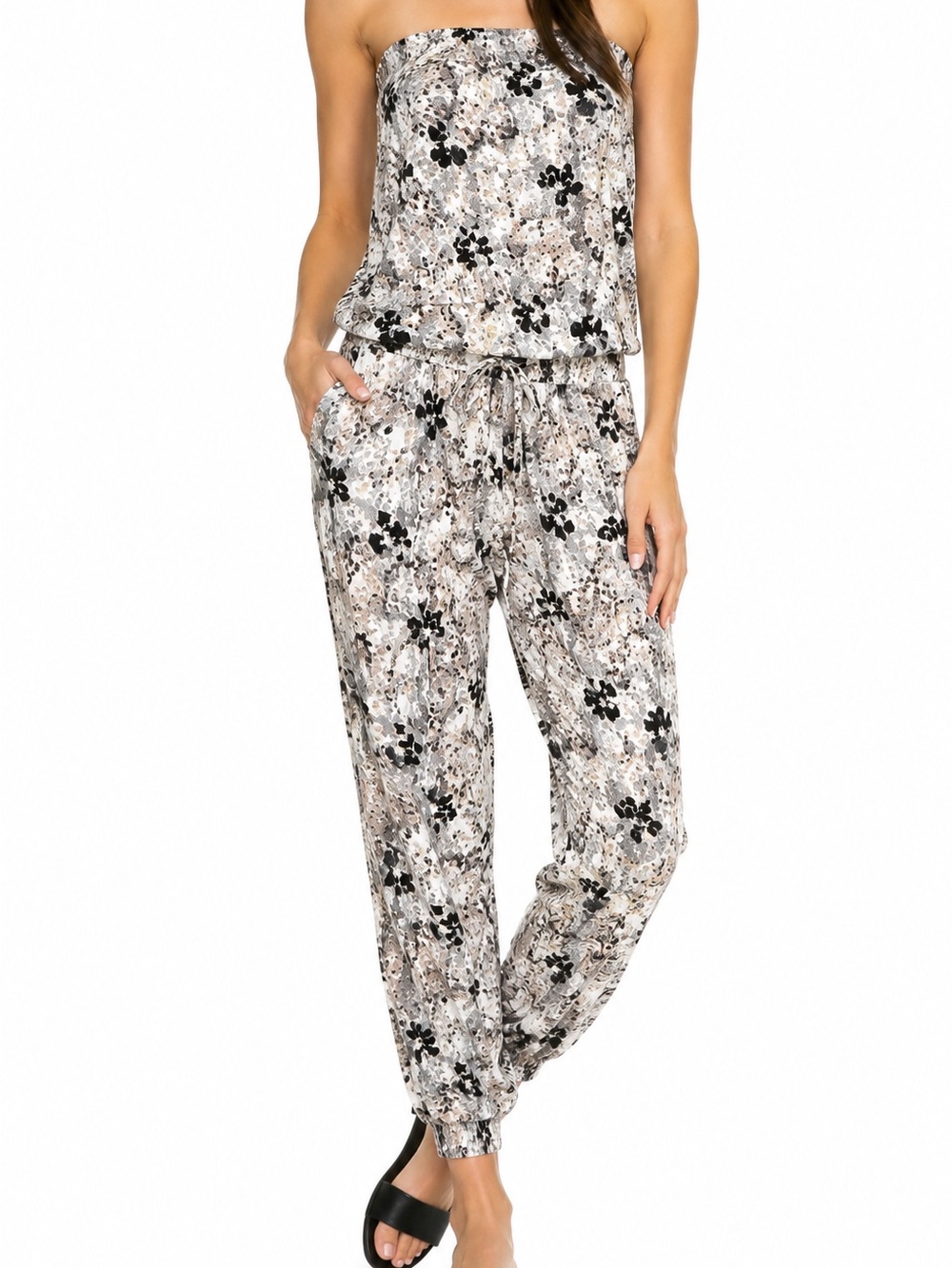 ARITZIA TALULA Printed Strapless Jumpsuit